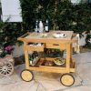 kingsley bate, serving cart, teak, bar cart